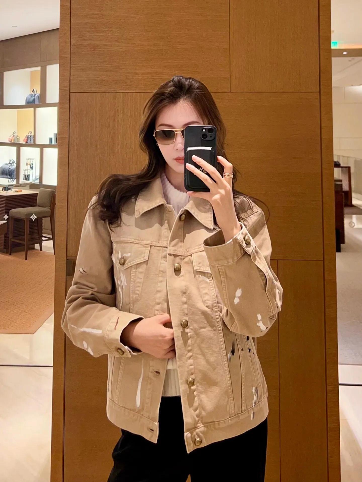 Louis Vuitton/Louis Vuitton splash graffiti suit denim jacket